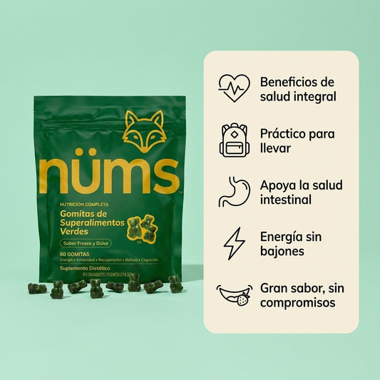 NÜMS Gomitas de Superalimentos Verdes
